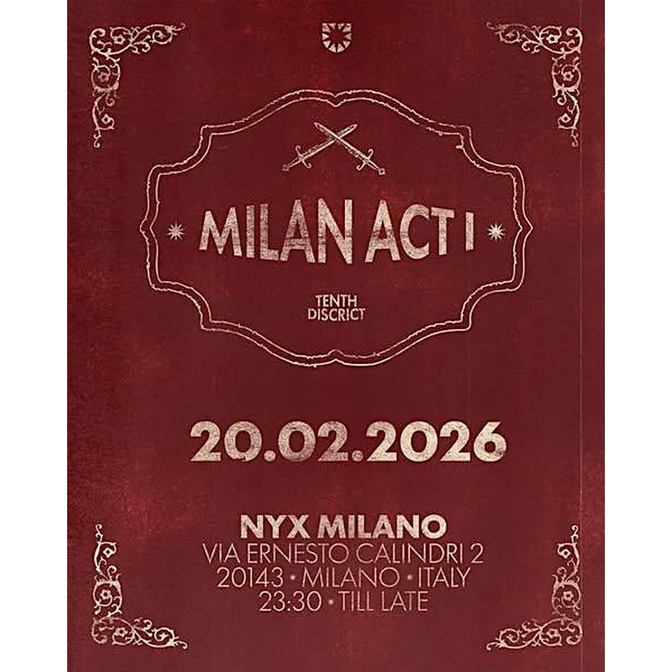 TENTH DISTRICT — MILAN ACT I Venerdì 20 febbraio