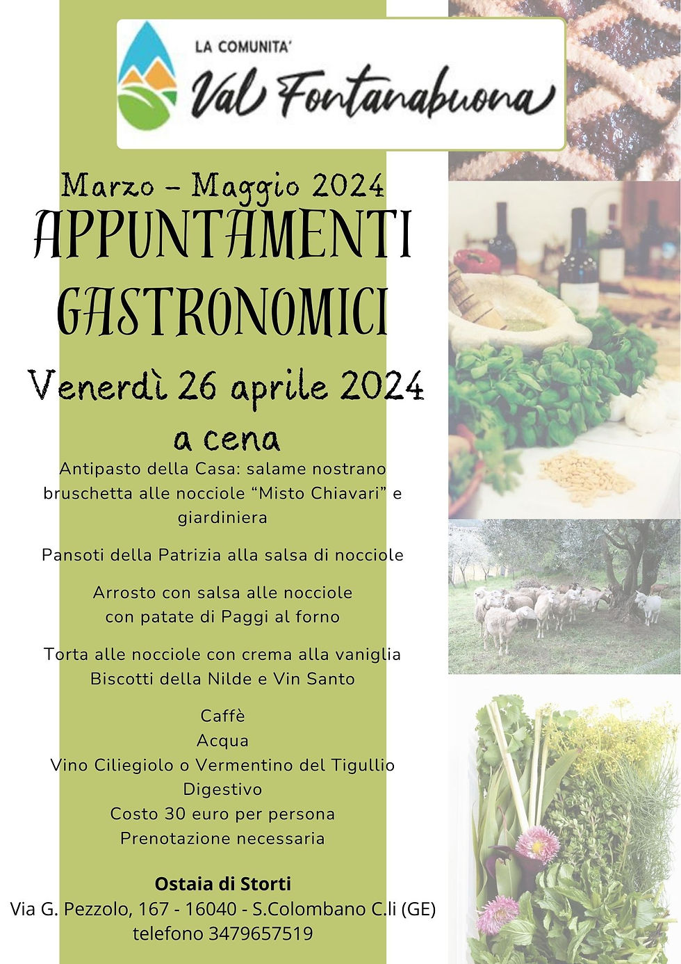 Appuntamenti gastronomici in Valfontanabuona