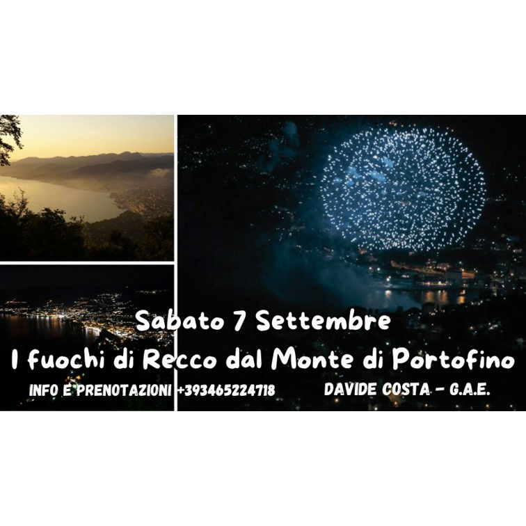 I fuochi di Recco dal Monte Portofino
