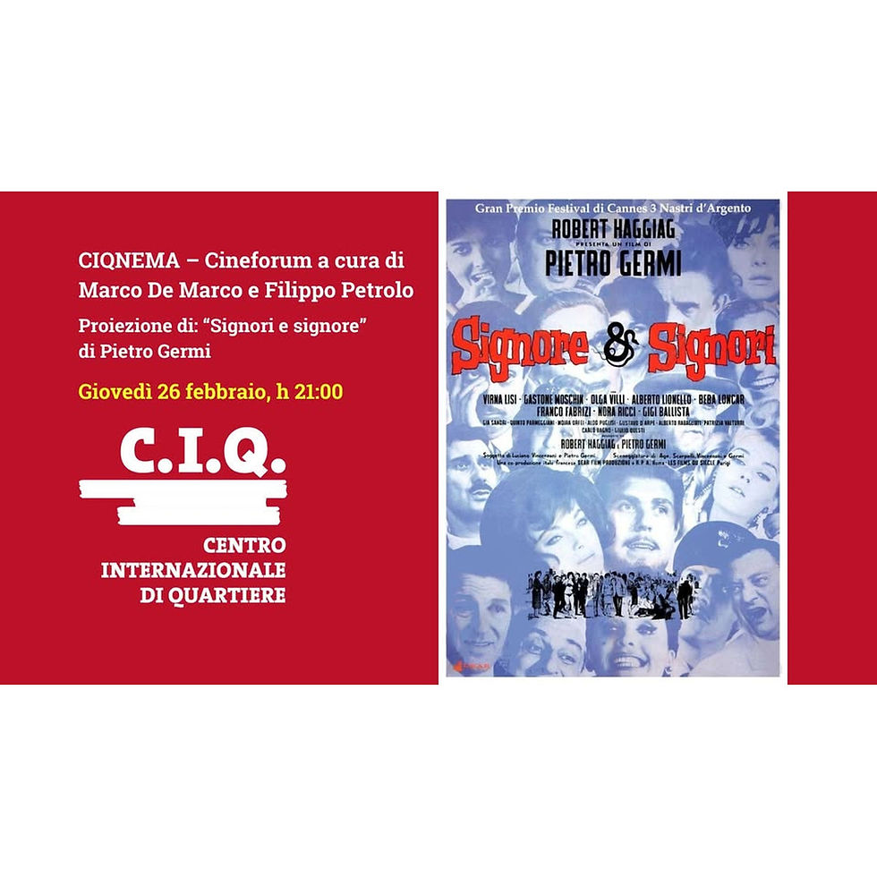 CIQNEMA – Cineforum a cura di Marco De Marco e Filippo Petrolo