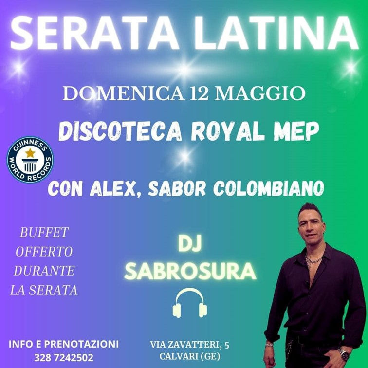 Serata latina + buffet