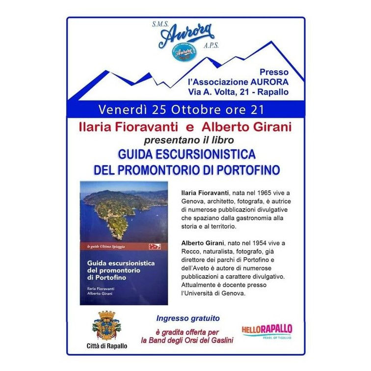 presentazione del libro GUIDA ESCURSIONISTICA DEL PROMONTORIO DI PORTOFINO