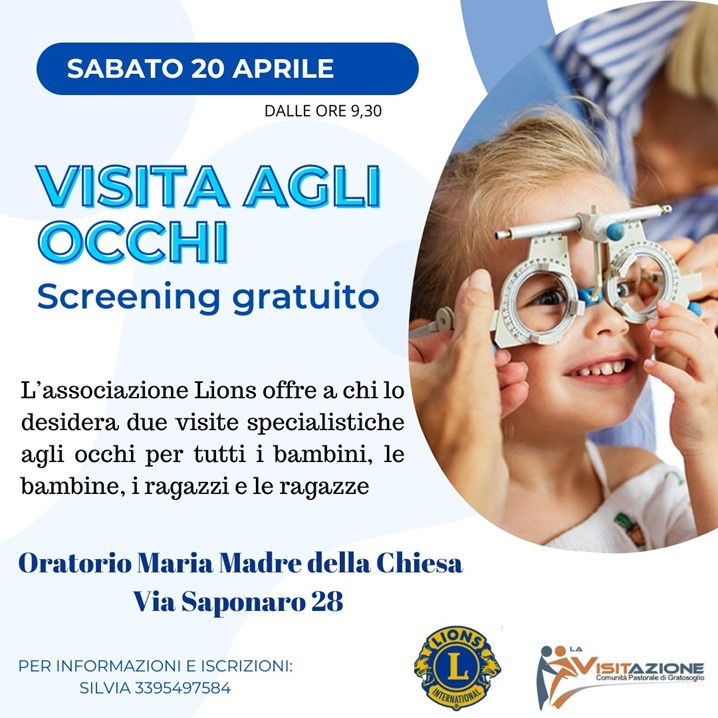 Visita agli occhi - screening gratuito