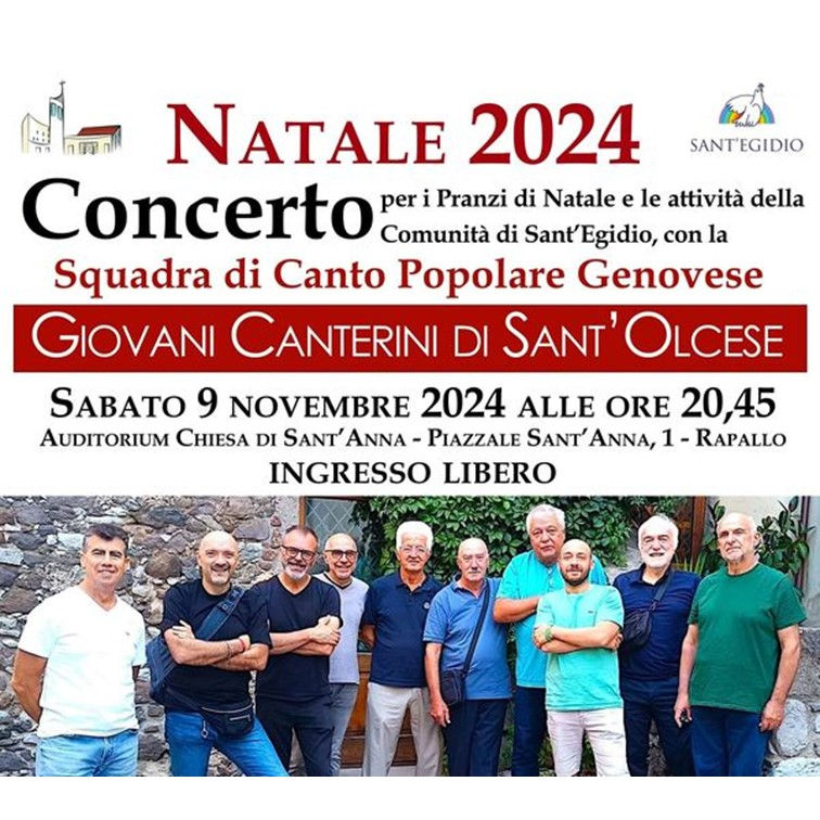 Conncerto per i Pranzi di Natale e le attività della Comunità di Sant'Egidio