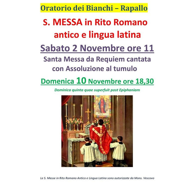 S.Messa da Requiem Cantata in Rito Romano Antico in Latino e Assoluzione al Tumulo
