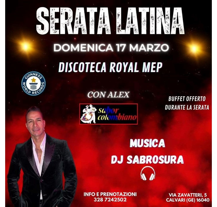 Serata Latina + buffet