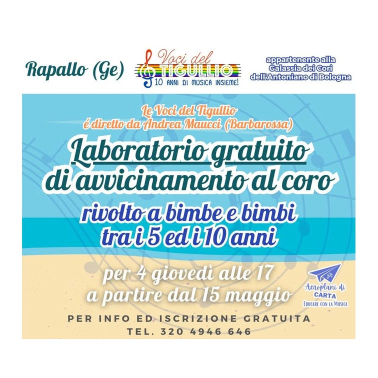 Laboratorio gratuito di avvicinamento al coro
