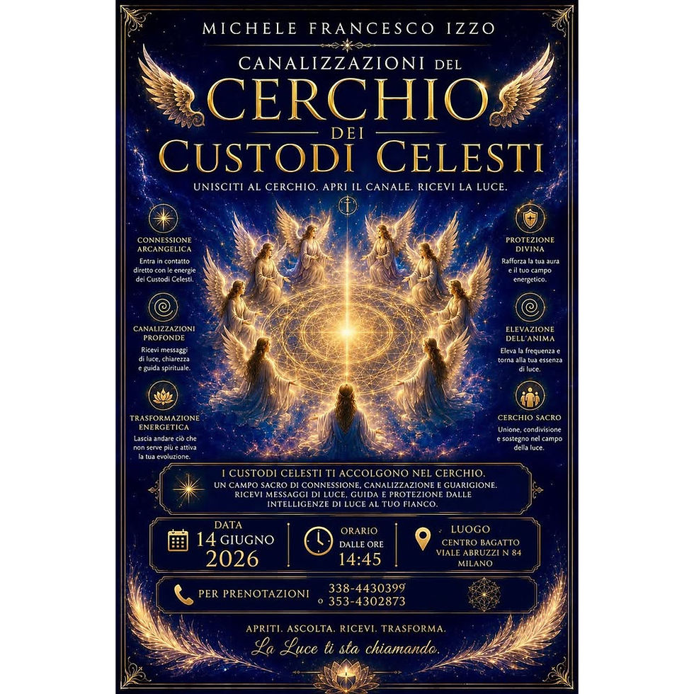 Incontro a Milano con Michele Francesco Izzo “Cerchio dei custodi celesti”