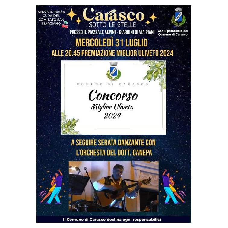 Premiazione migliore uliveto 2024 e serata danzante