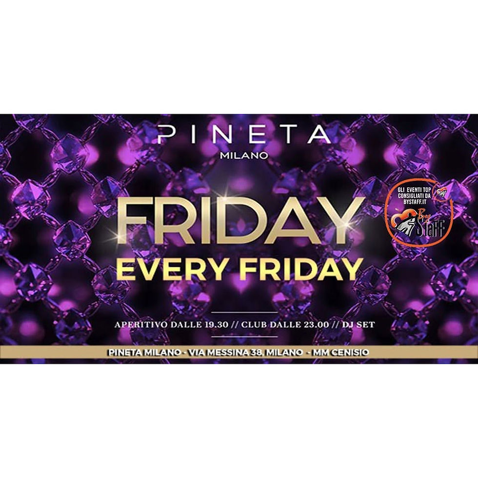Venerdì Pineta Milano | Aperitivo e Serata con Dj set