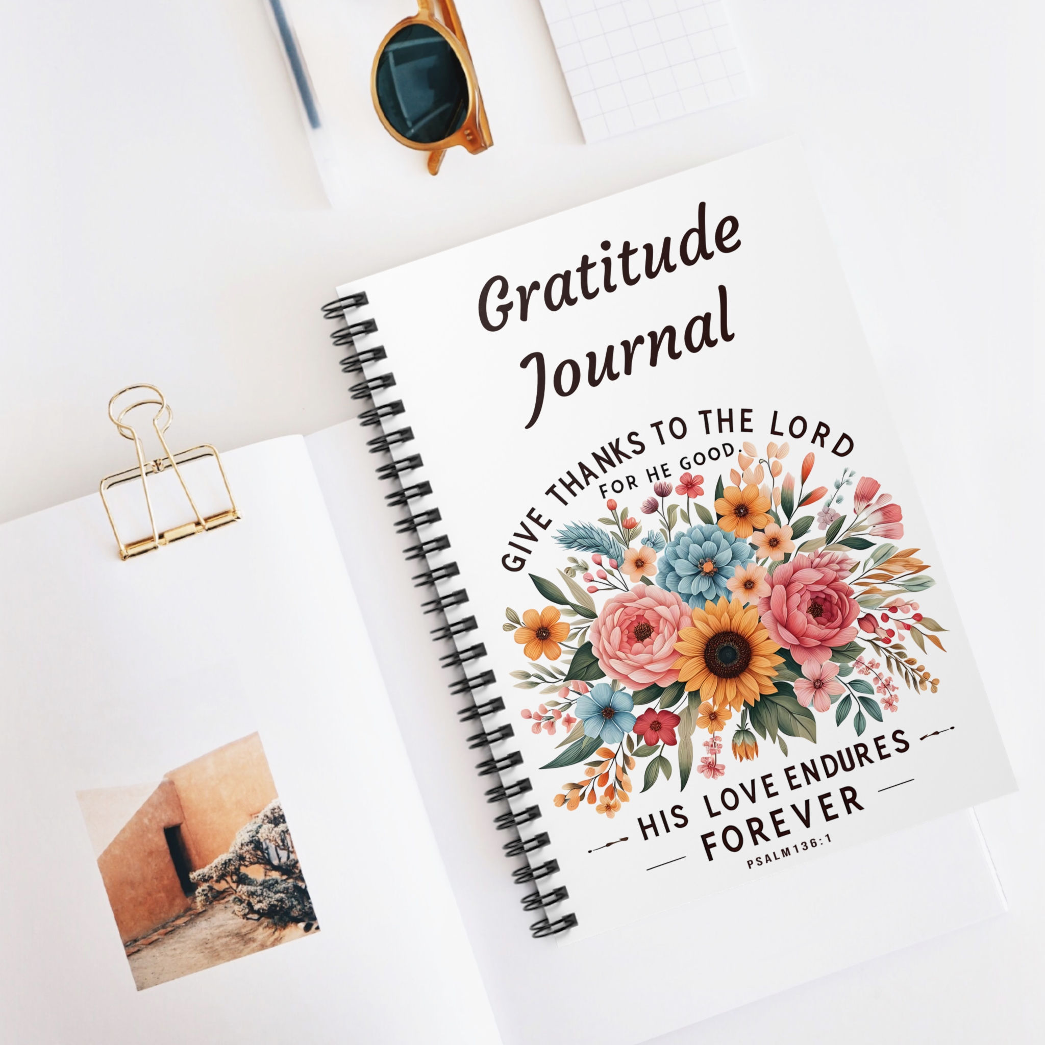 Copy of Inspirational Spiral Notebook - Gratitude Journal