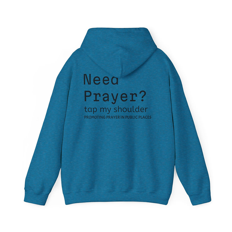 Thumbnail: Unisex Heavy Blend™ Hooded Sweatshirt - 'Need Prayer' & 'He Answered' Design
