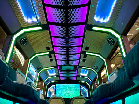 chicago party bus rental interior