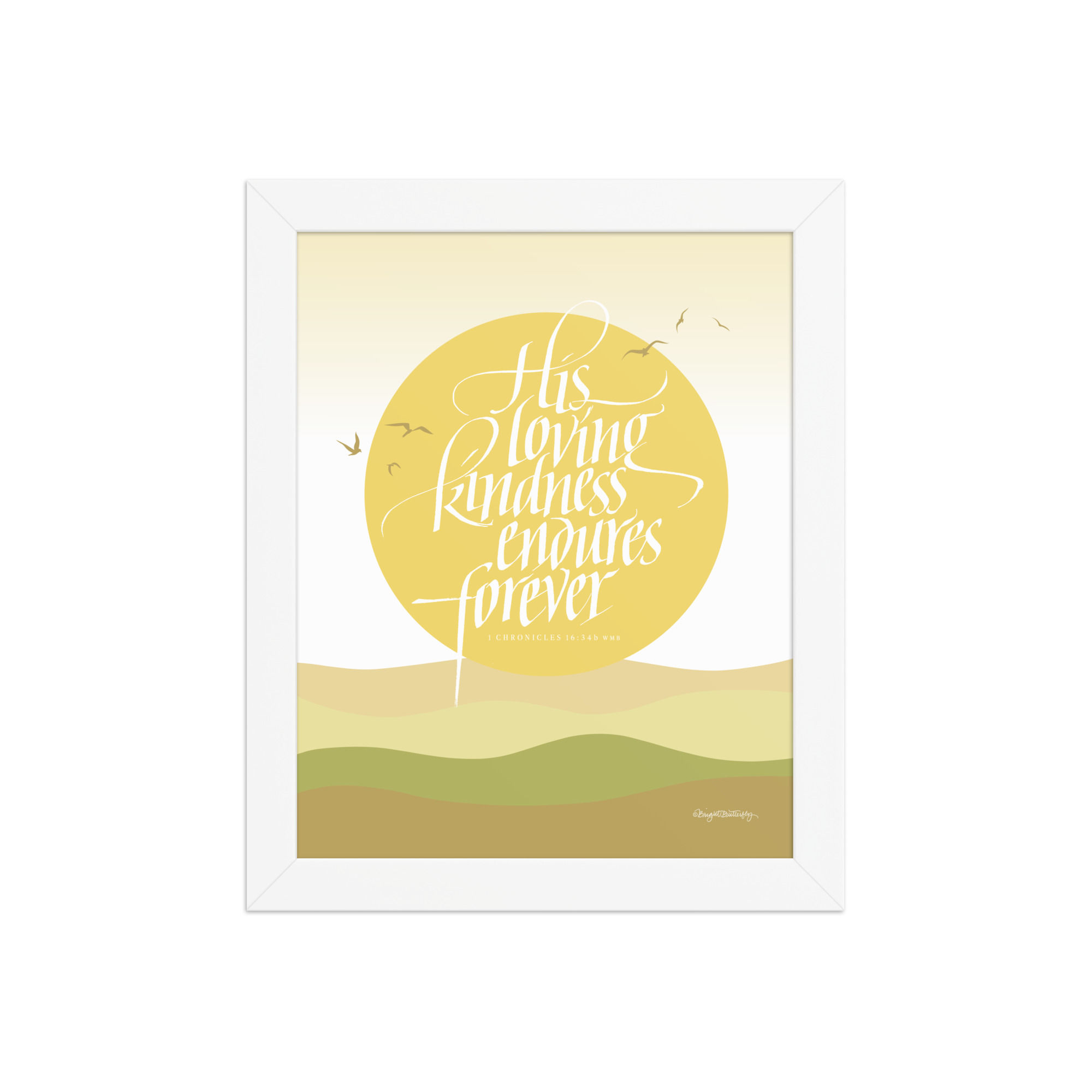 His Loving Kindness Endures Forever Framed Poster