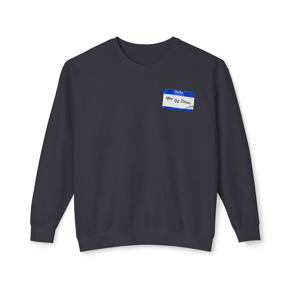 Thumbnail: "Mike Ox Strong" Lightweight Crewneck Sweatshirt