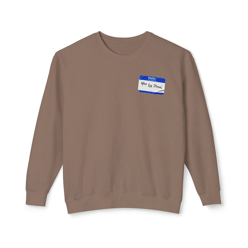 Thumbnail: "Mike Ox Strong" Lightweight Crewneck Sweatshirt
