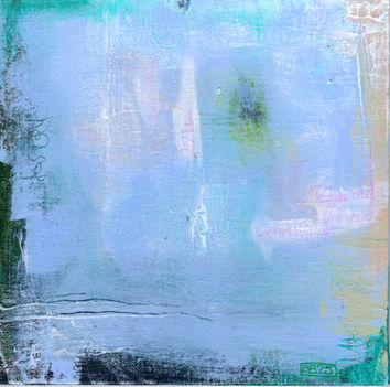 vividly colored and textured abstract painting