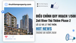 Thị trường bất động sản hạng sang tại Bán đảo Thủ Thiêm vừa đón nhận một thông tin cực kỳ đắt giá. Phân khu Phase 2 của dự án Thu Thiem Zeit River (gồm Lô 3.3 và Lô 3.7) đã chính thức công bố điều chỉnh quy hoạch chi tiết 1/500.