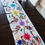 Thumbnail: Table Runner mermeid Multicolor embroidered on natural cotton fabric