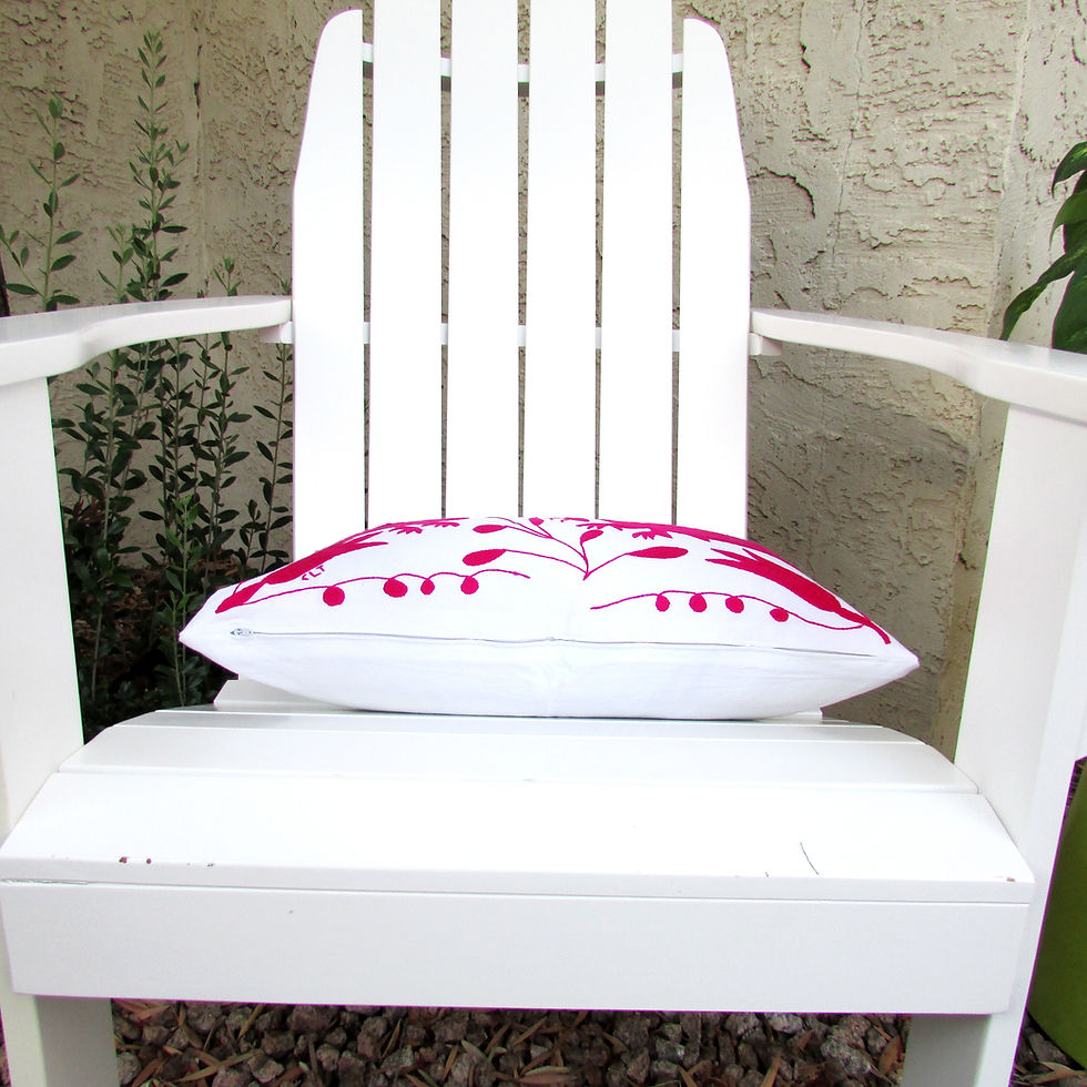 Thumbnail: animals, bird, plants, hand made, hand woven, hand embroidered, embroidery, mexican, pillows, pillow cover