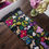 Thumbnail: Table runner with animals and birds, hand-woven in a black tone and multicolor.