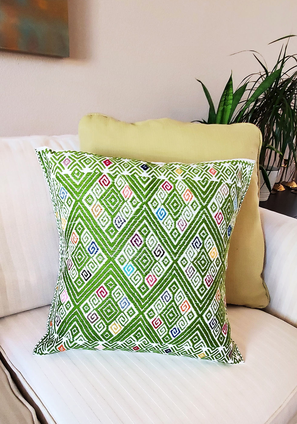 Mexican pillow, maya textile, mexican decor, Chiapas Textile, mexican embroidered, mexican home decor, maya pillow