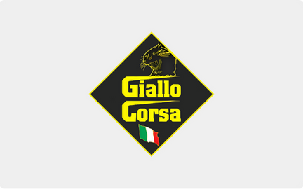 Logo Giallo Corsa con bandiera italiana