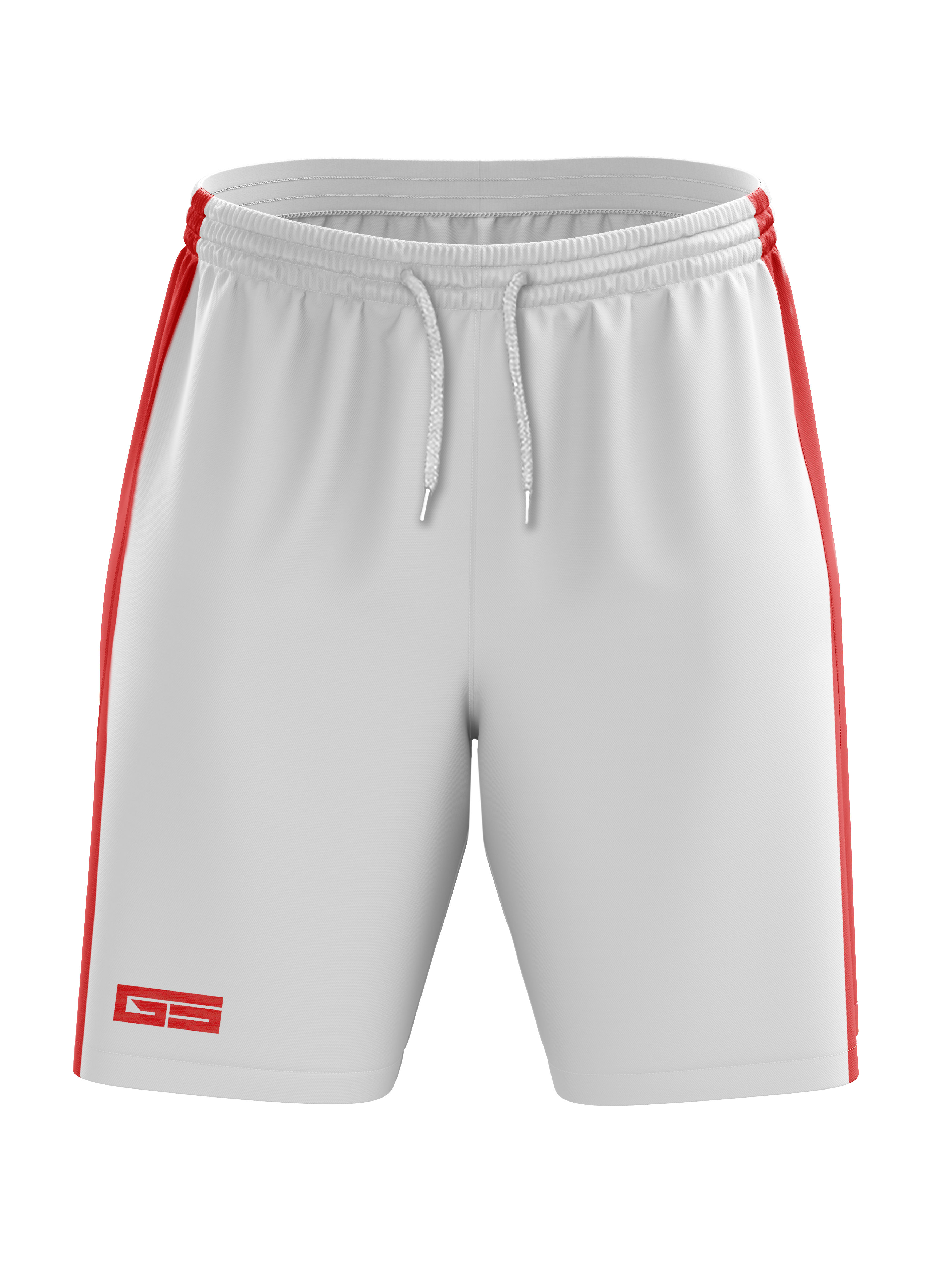 Golati Soccer Shorts (White/Red)