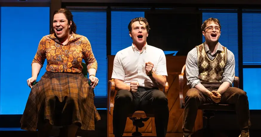 Daniel Radcliffe Lindsay Mendez jonathan Groff