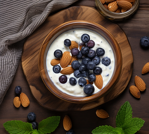 Organic Plant-Based Yogurt (Dairy-Free) with Blueberries and Almonds