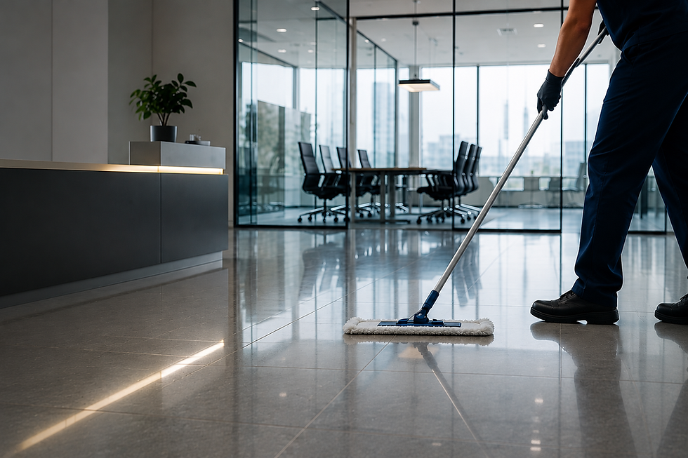 mopping office