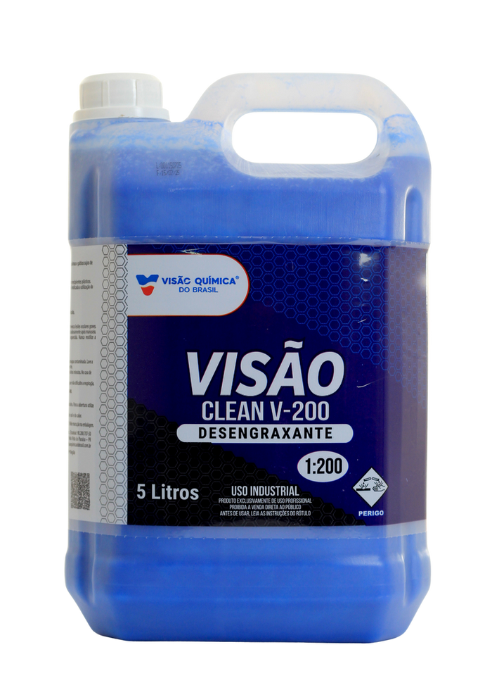 Shampoo Desengraxante Visão Clean V-200 – Limpeza alcalina concentrada e máxima eficiência