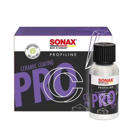 Kit SONAX CC Pro em embalagem original, revestimento cerâmico desenvolvido para alta produtividade e resistência química pH 2–10.