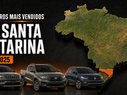 os carros mais vendidos de 2025 em SC