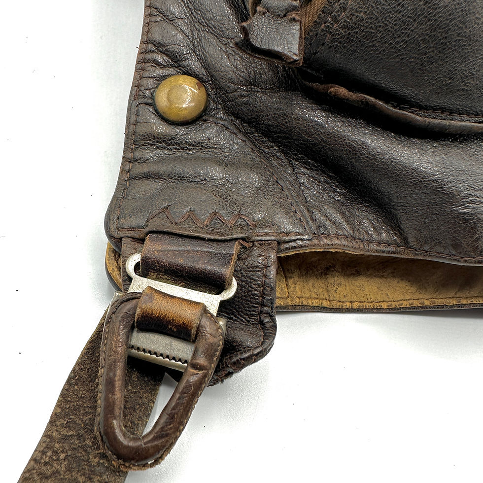 Thumbnail: RAF TYPE B FLYING HELMET, SIZE 4. RARE MAKER.