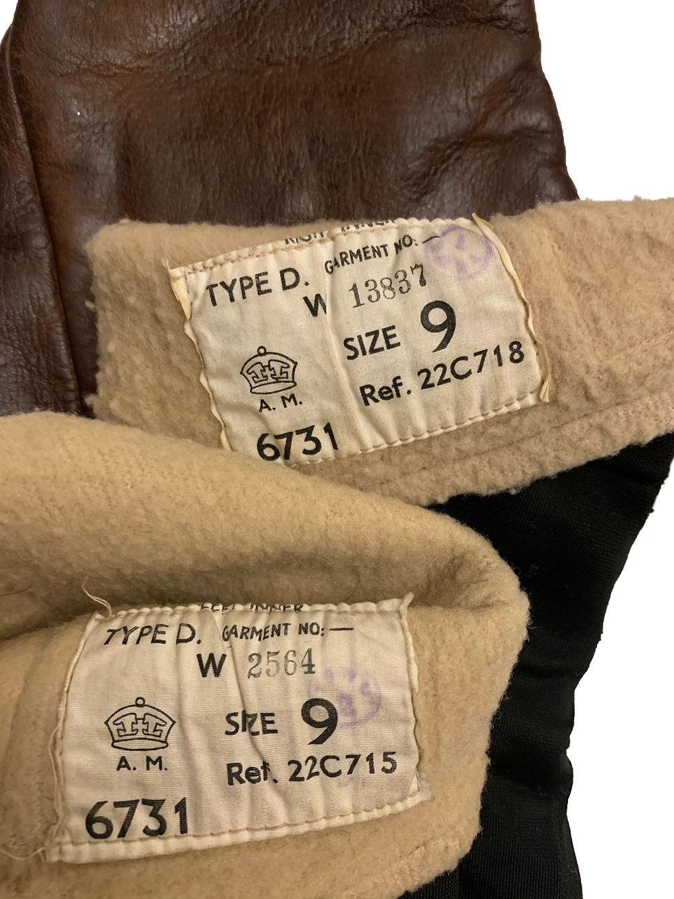 Thumbnail: RAF TYPE D ELECTRICALLY HEATED FLYING GLOVES +  LINERS