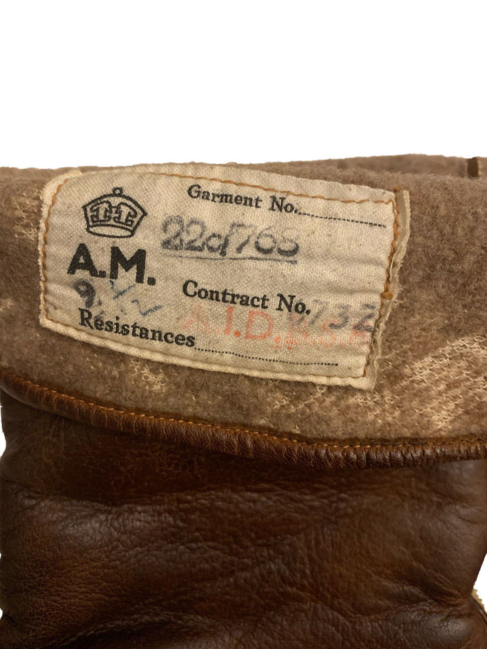 Thumbnail: RAF TYPE D ELECTRICALLY HEATED FLYING GLOVES +  LINERS