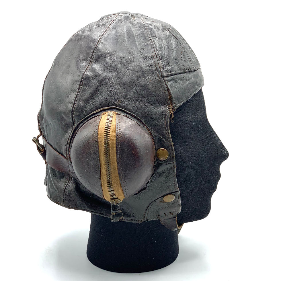 Thumbnail: RAF TYPE B FLYING HELMET, FRANK BRYAN, 1939 - SIZE 2