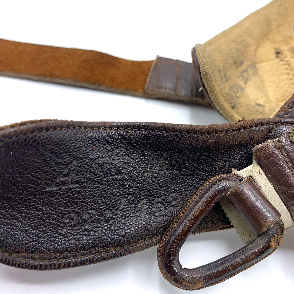 Thumbnail: RAF TYPE C FLYING HELMET - EARLY INTERMEDIATE PATTERN, EXTERNALLY WIRED