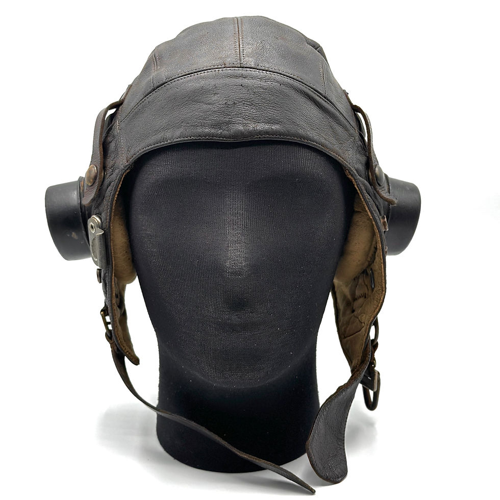 Thumbnail: RAF TYPE C FLYING HELMET - EARLY PATTERN, EXTERNALLY WIRED