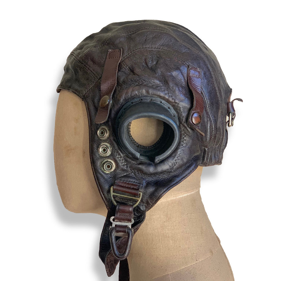 RAF C TYPE FLYING HELMET - EARLY PATTERN, EXTERNALLY WIRED