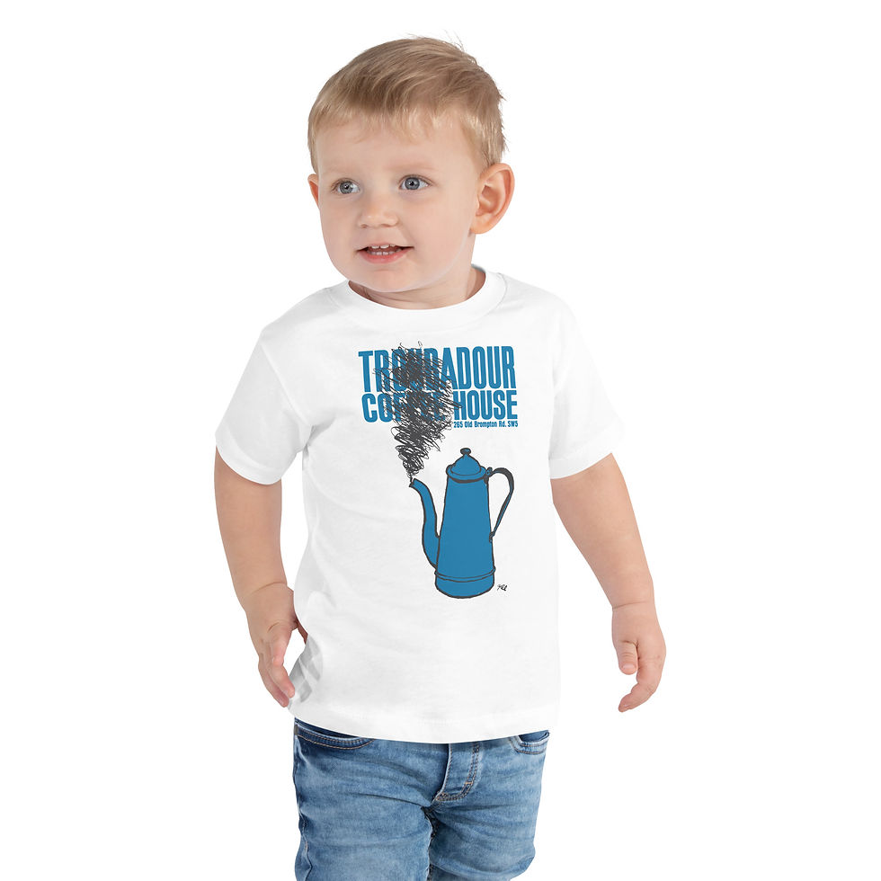 Thumbnail: Toddler Short Sleeve Tee Troubadour Historic 1950s Coffee Pot Graphic