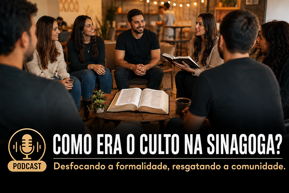 Uma foto de alta qualidade, capturada de uma perspectiva de "olho no nível" (participante), de um grupo de pessoas em um culto moderno que não segue o padrão tradicional.