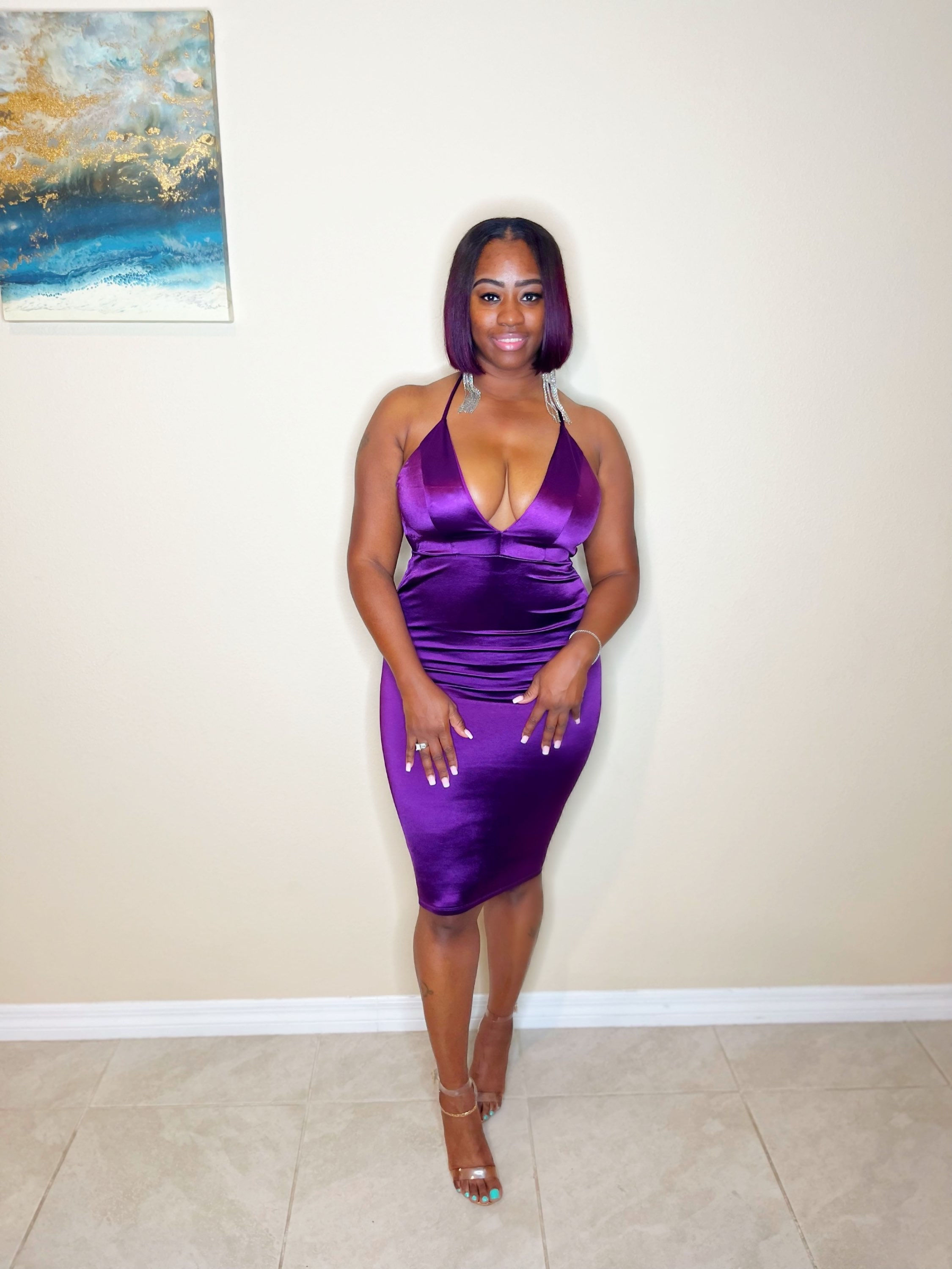 Purple Diamond Dress