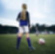 Rearview of a Girl Soccer Player