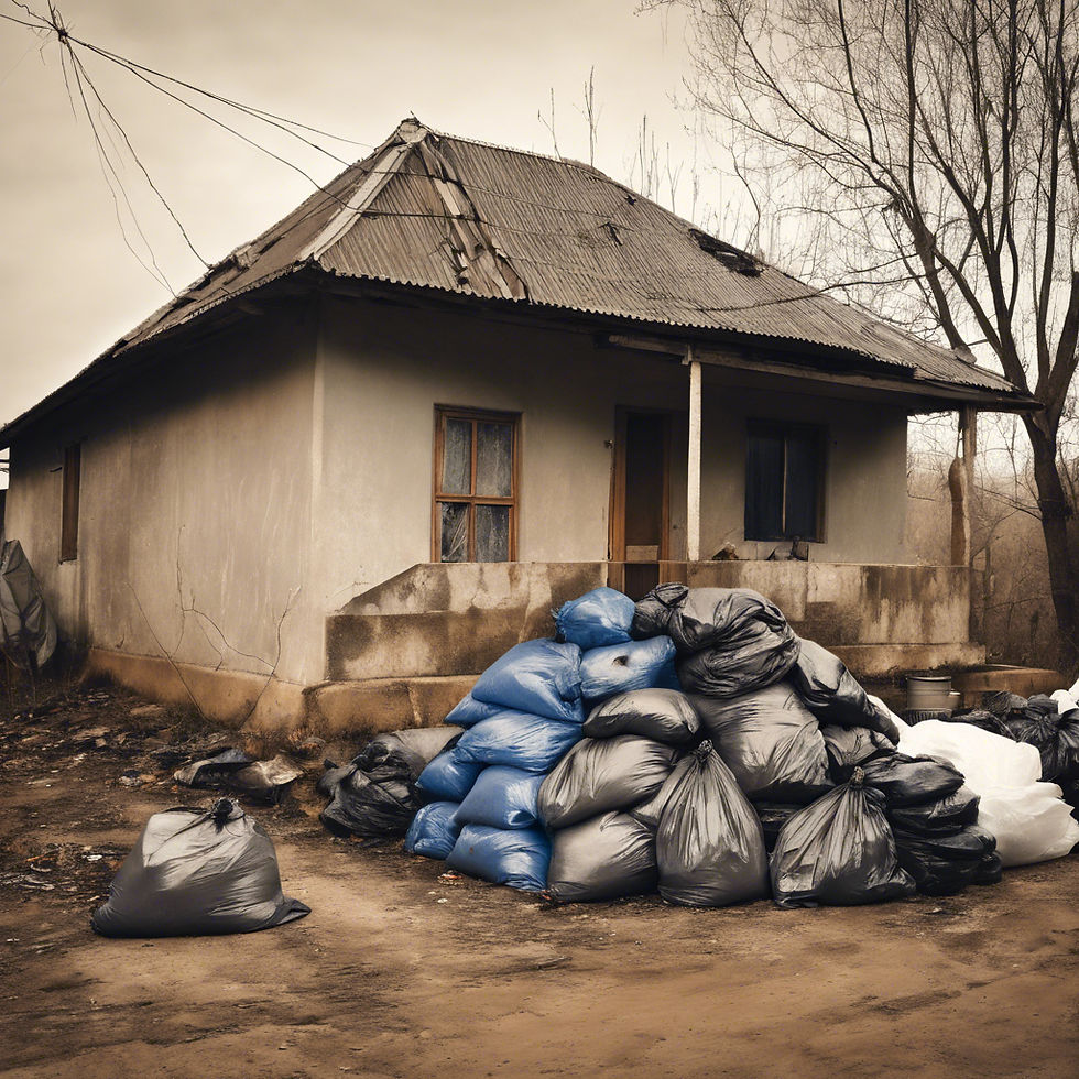 Clean-up at Dory's house following her death