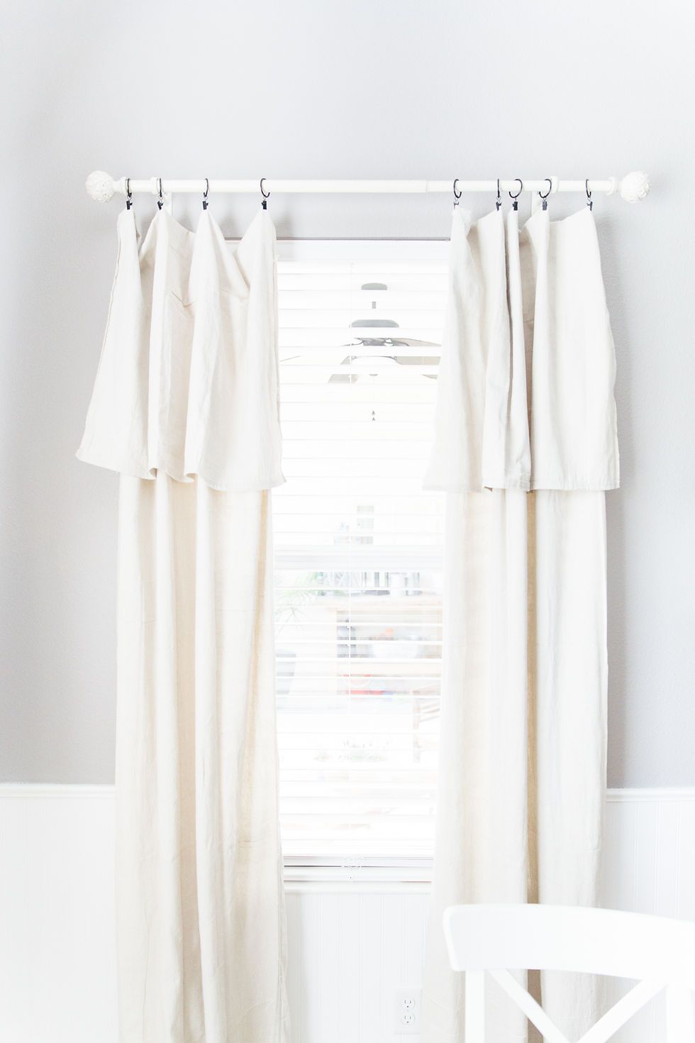 DIY drop cloth curtains