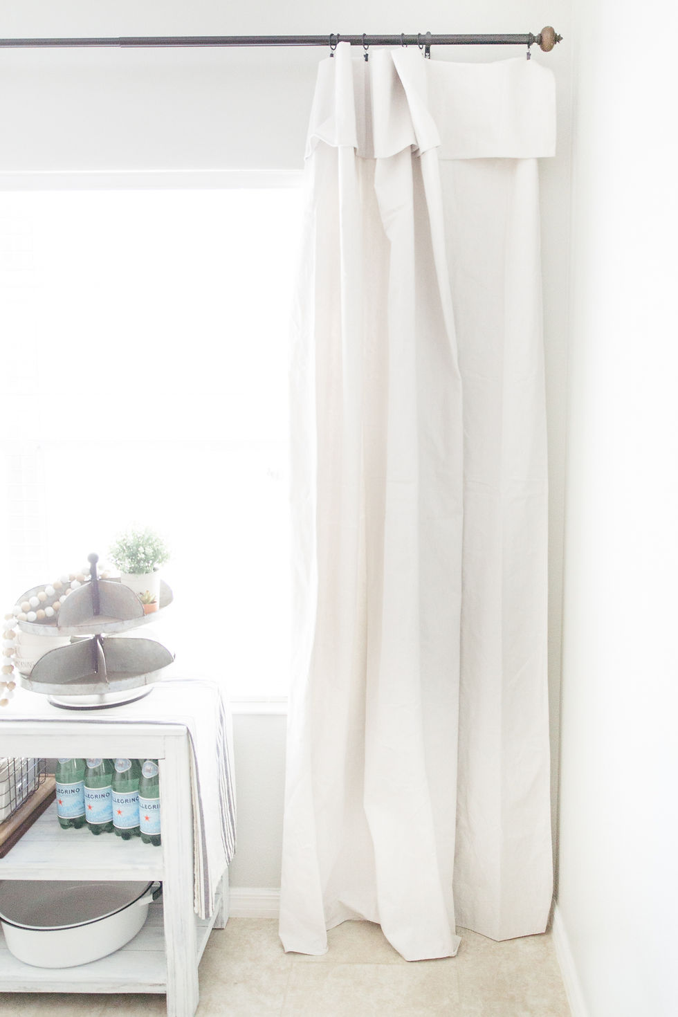 DIY drop cloth curtains