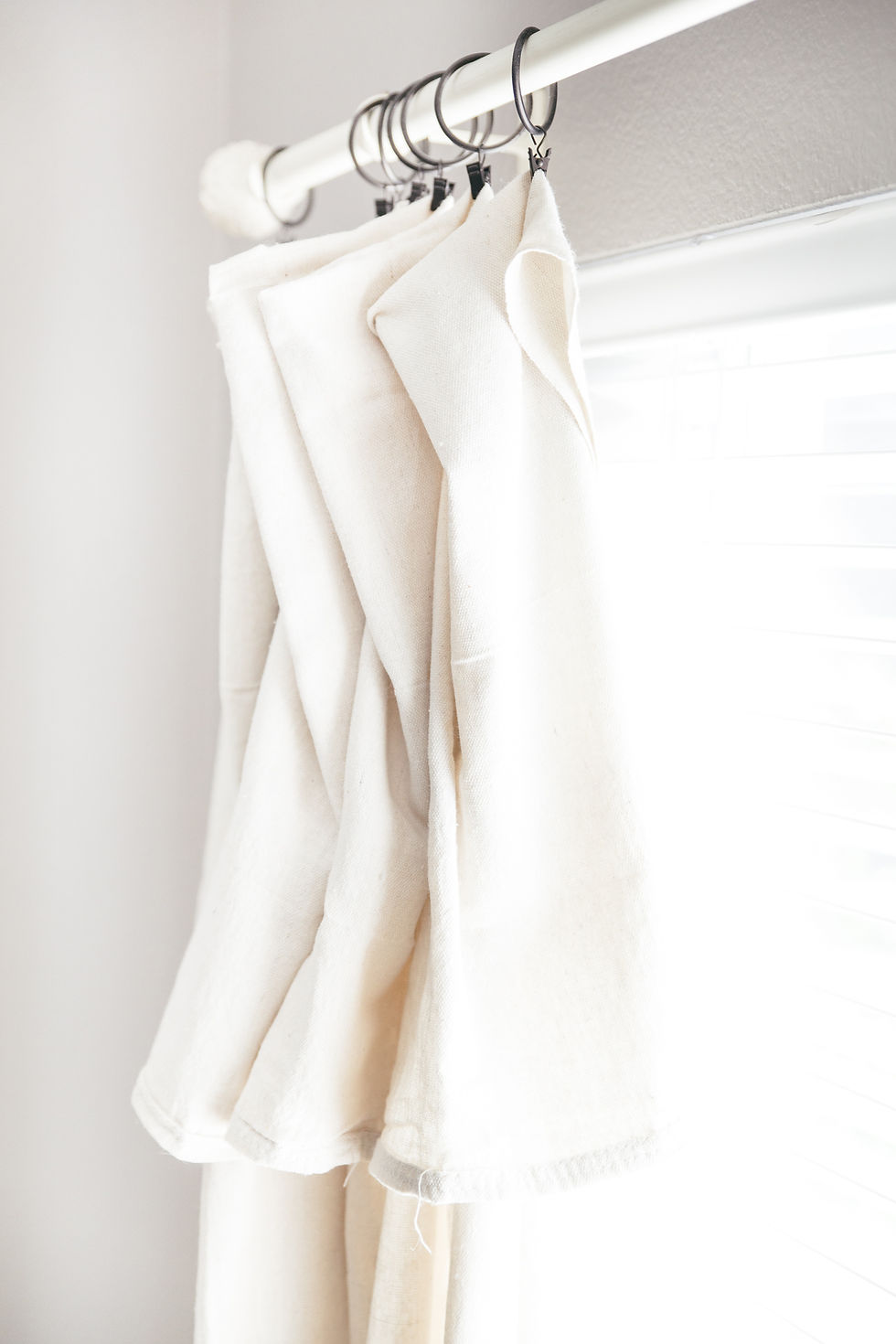 DIY drop cloth curtains