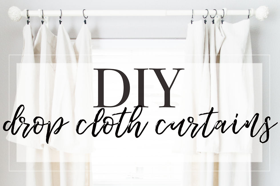 DIY drop cloth curtains
